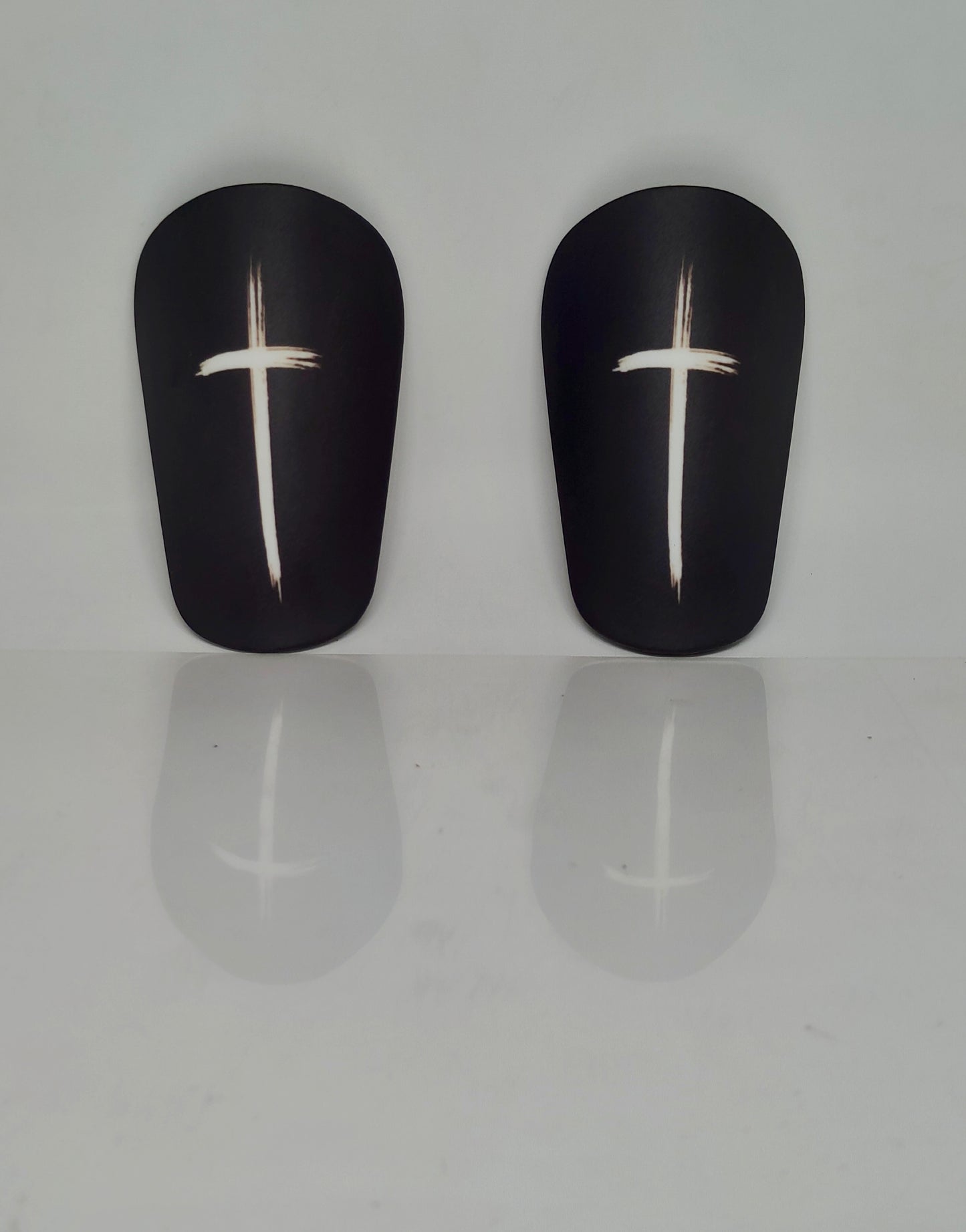 Black Cross Mini Shinpads
