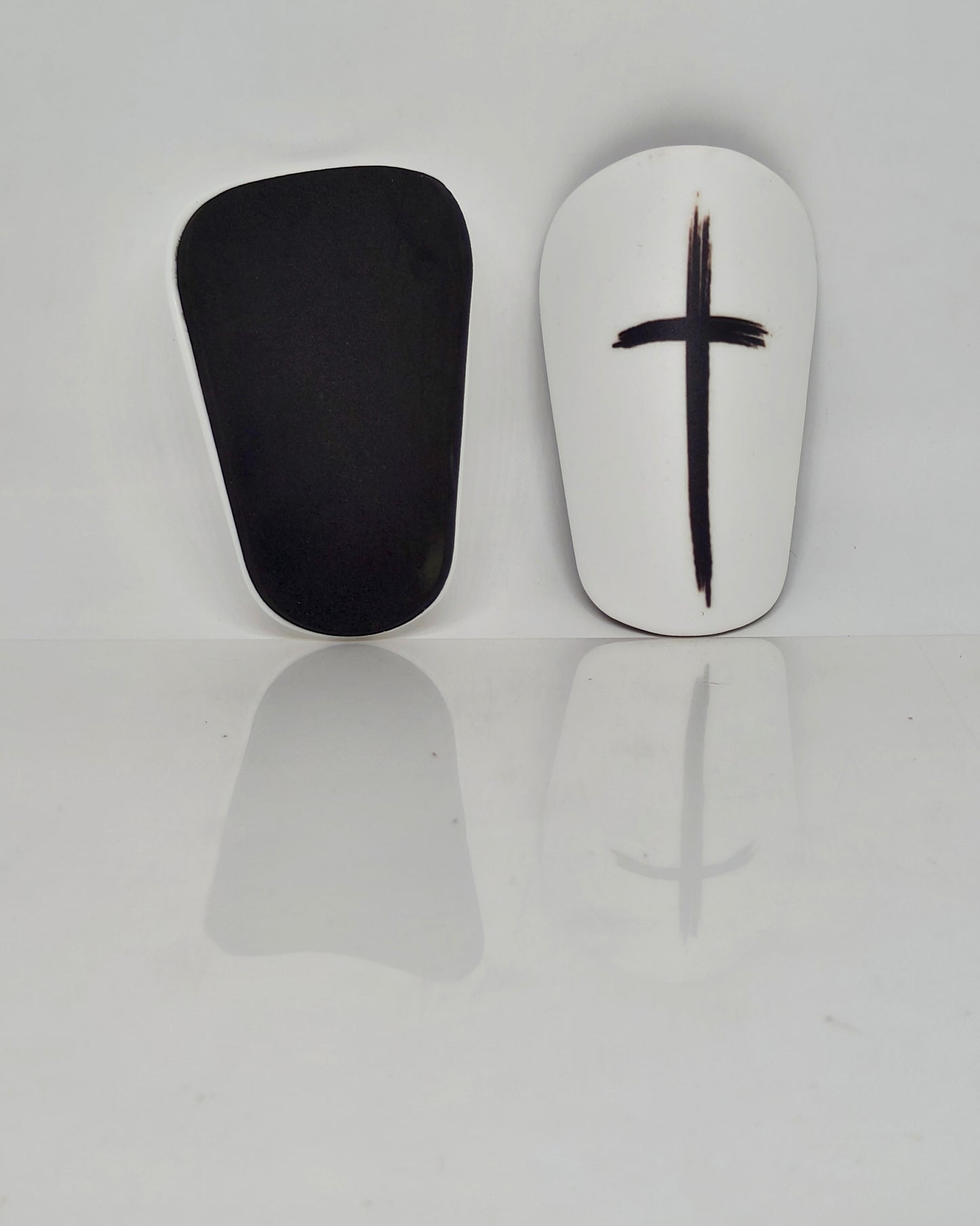 White Cross Mini Shinpads