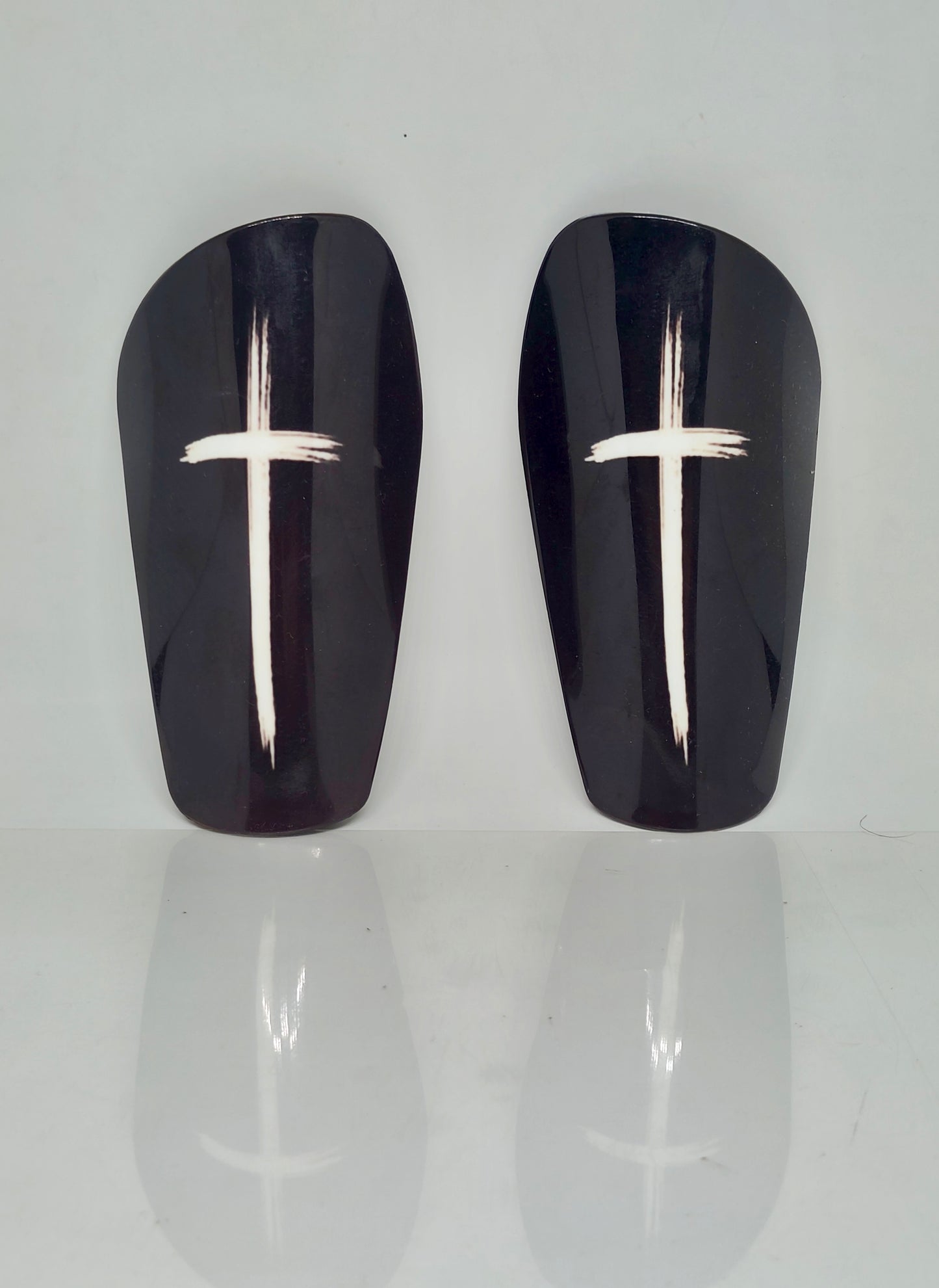 Black Cross Mini Shinpads