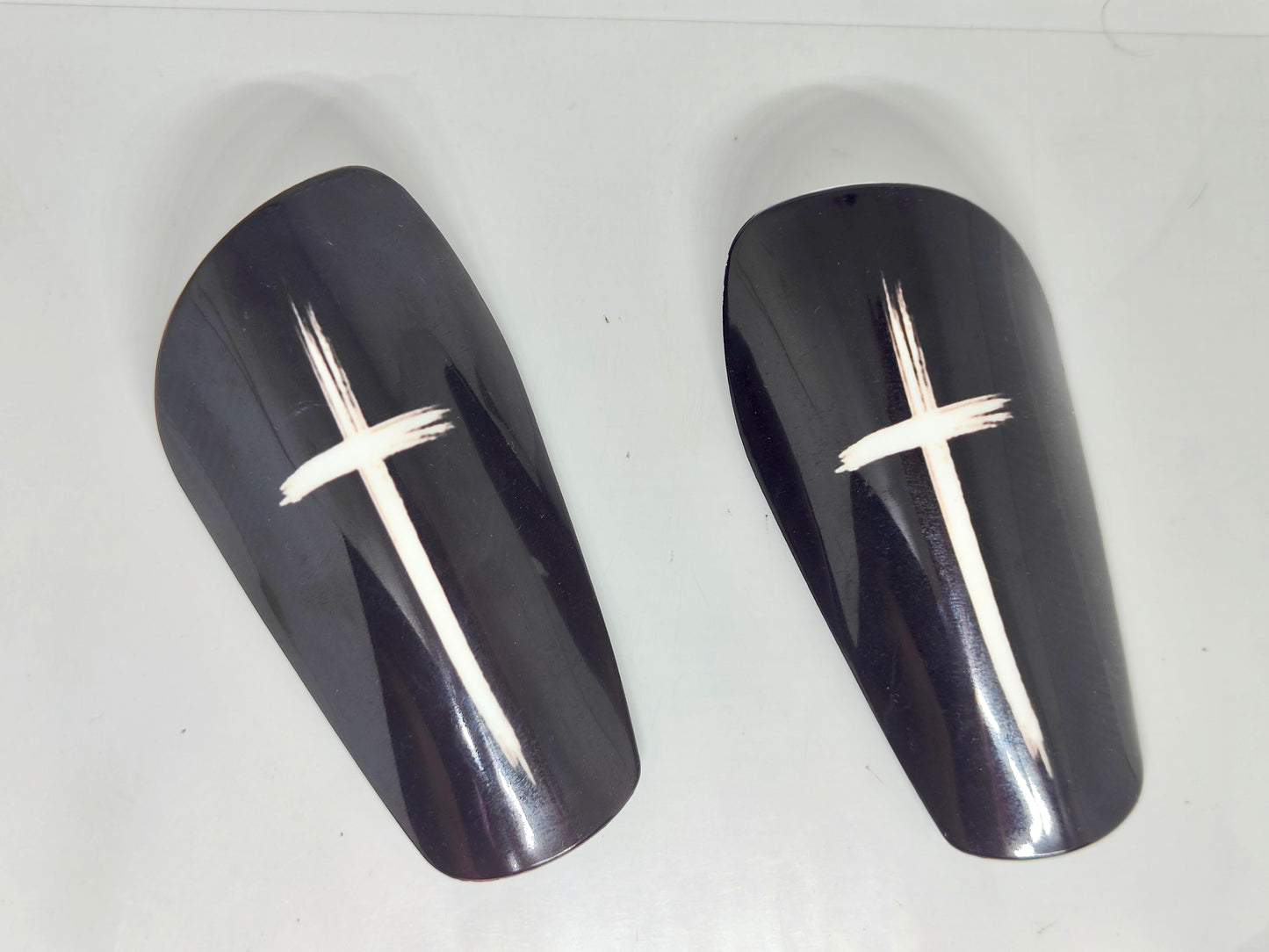 Black Cross Mini Shinpads