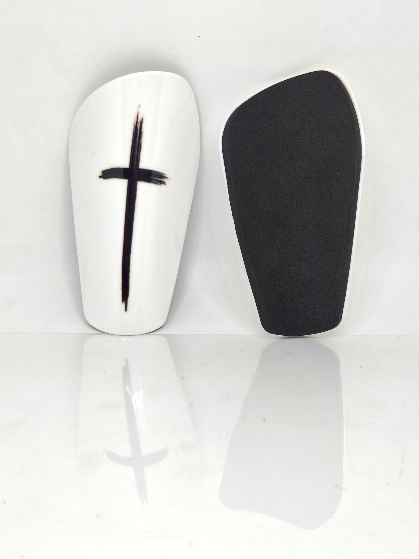 White Cross Mini Shinpads