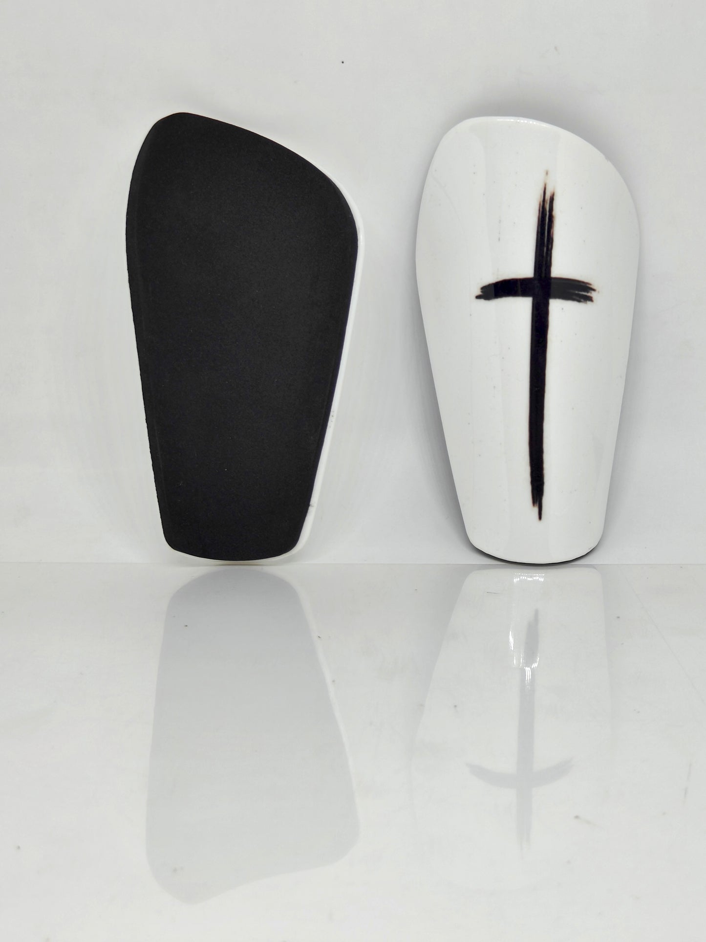 White Cross Mini Shinpads