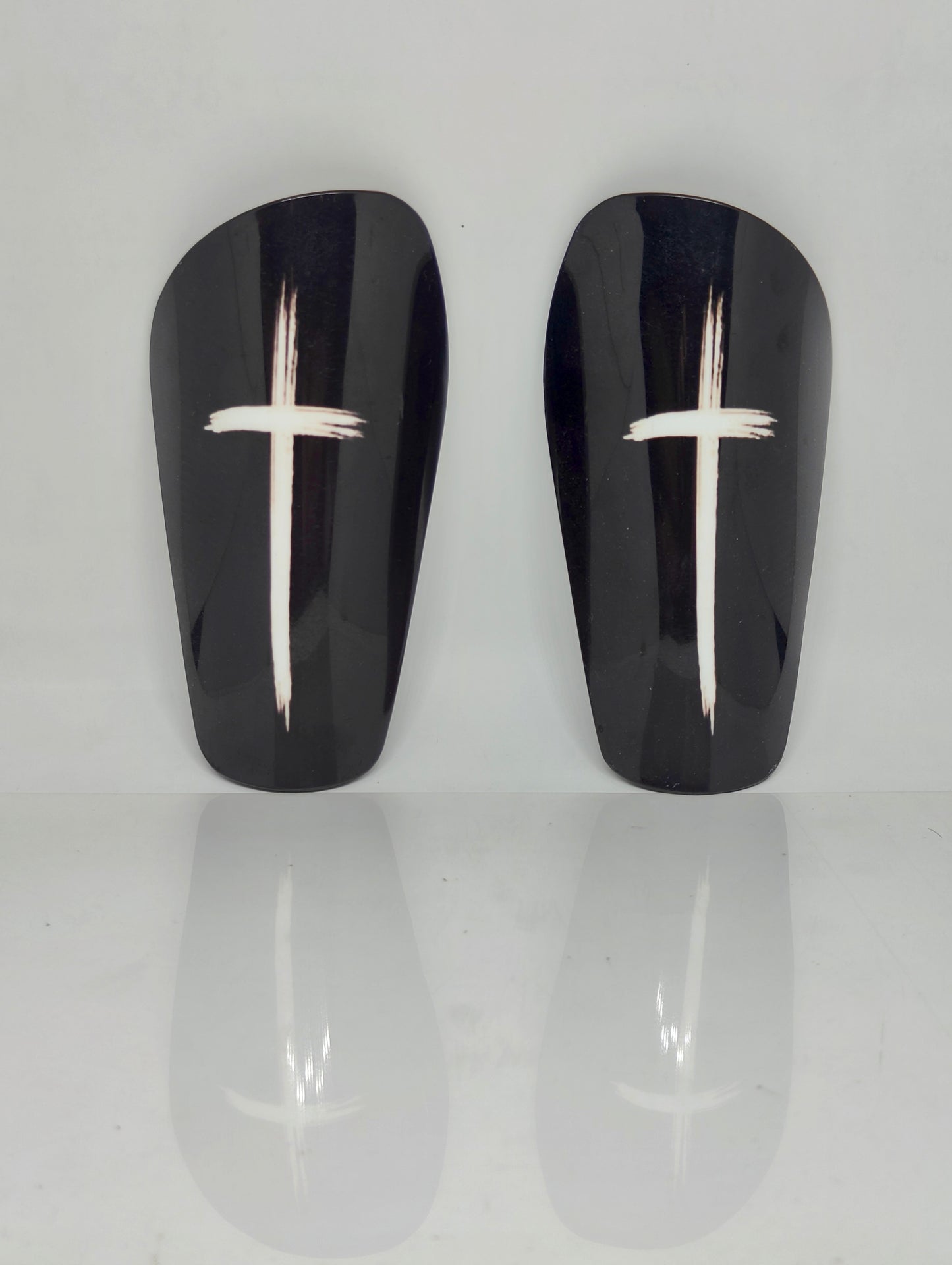 Black Cross Mini Shinpads