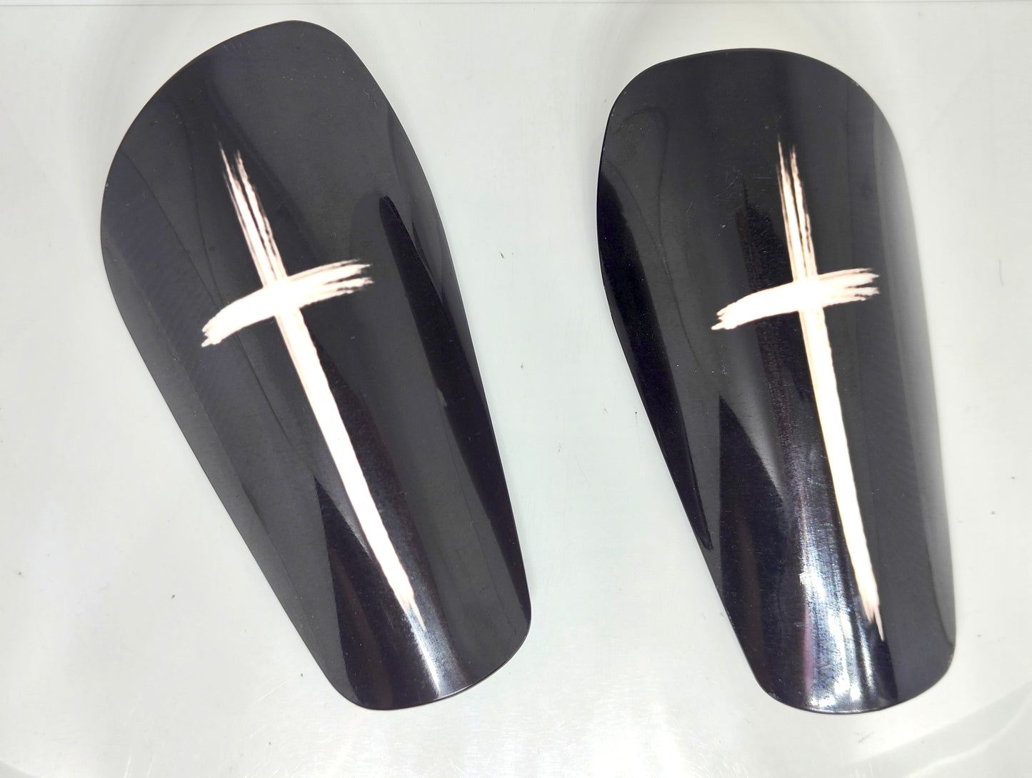 Black Cross Mini Shinpads
